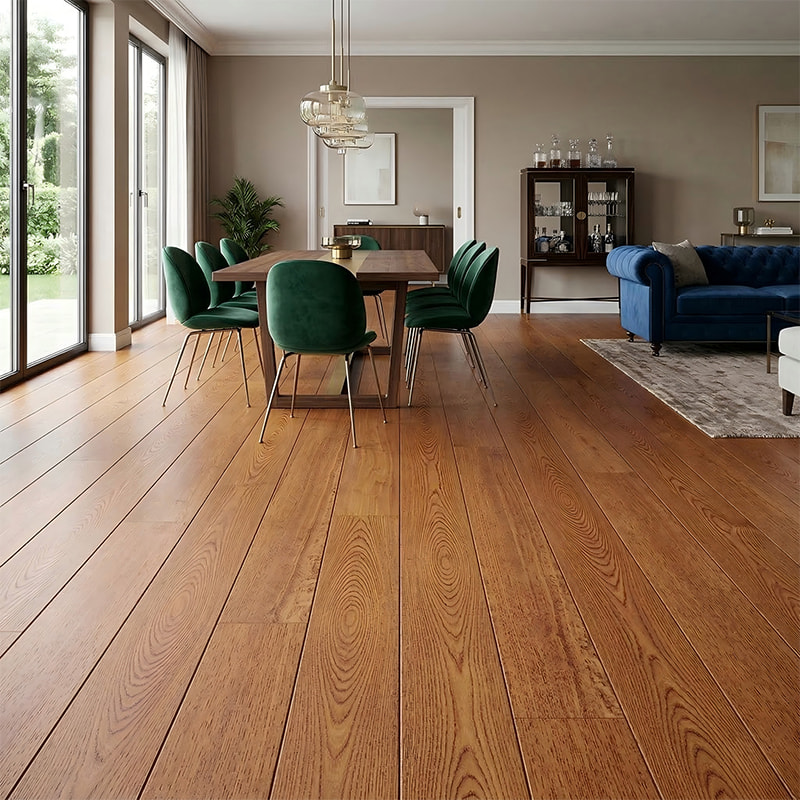 Biele jaseňové drevo Vintage Brown Distressed masívne drevené podlahy